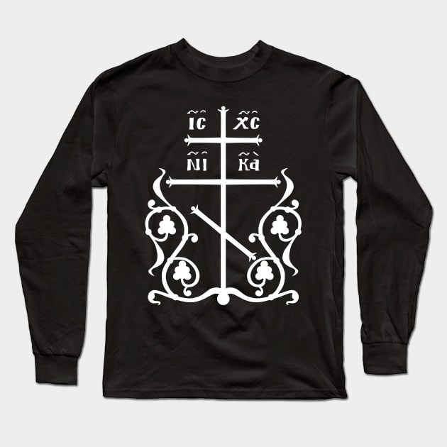 Patriarchal Cross Orthodox Long Sleeve T-Shirt by Beltschazar